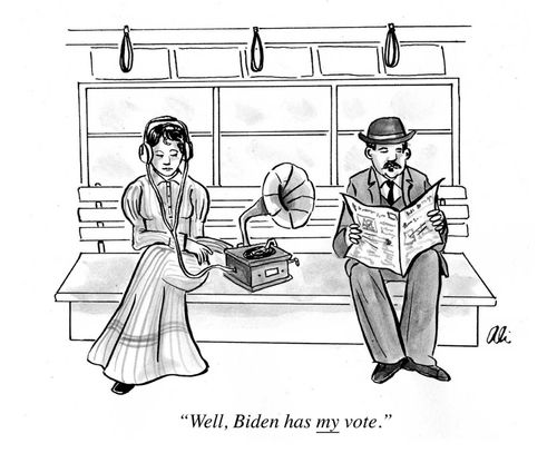 "Well, Biden has my vote."