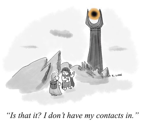 "It that it? I don't have my contacts in."