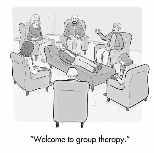 "Welcome to group therapy."