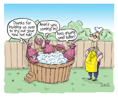 "Thanks for inviting us over to try out your new hot tub!"