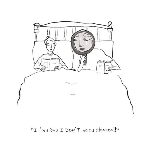 "I told you I don't need glasses."