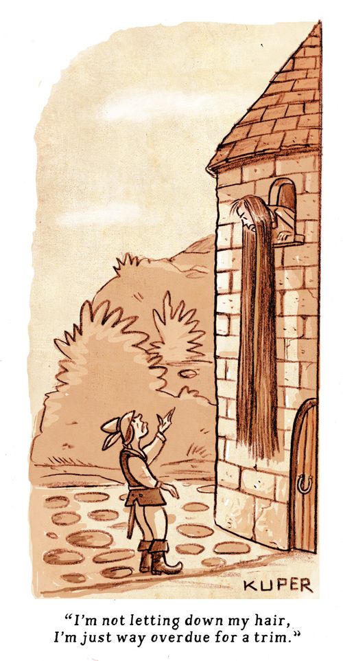 "I'm not letting down my hair, I'm just overdue for a trim."