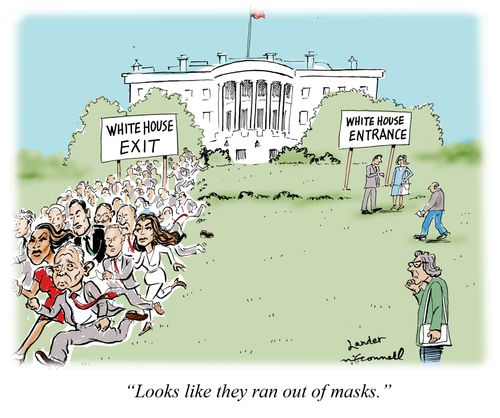 "Looks like they ran out of mask."