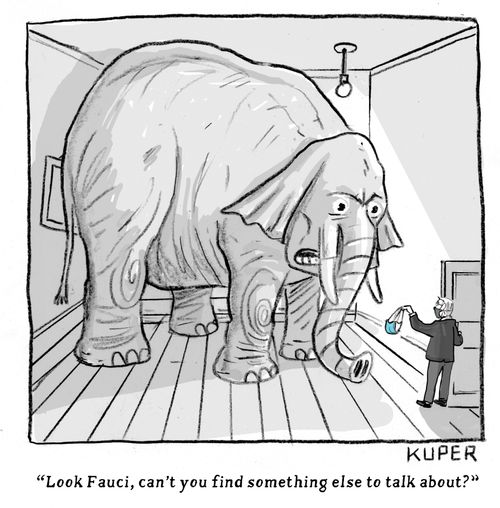 "Look Fauci, can't you find something else to talk about?"