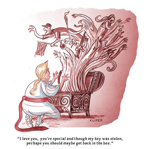"I love you, you're special and though my key was stolen, perhaps you should maybe get back in the box."