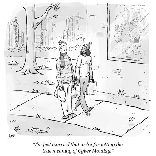 "I'm just concerned that we're forgetting the true meaning of Cyber Monday."