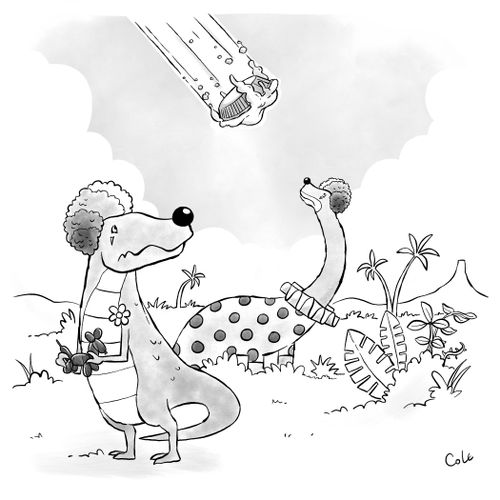 Clownosaurus killed by a giant mud pie.