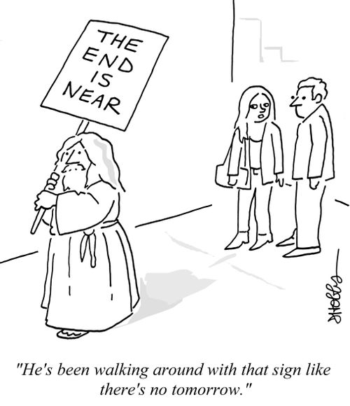"He's been walking around with that sign like there's no tomorrow."
