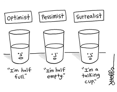 Optimist, Pessimist, Surrealist.