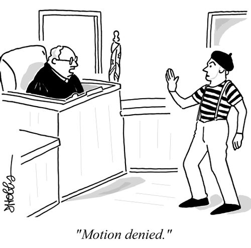 "Motion denied."
