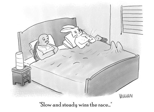 "Slow and steady wins the race..."