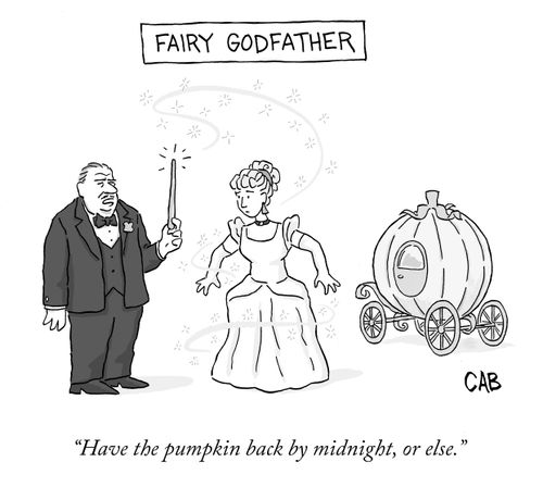 "Have the pumpkin back midnight or else."