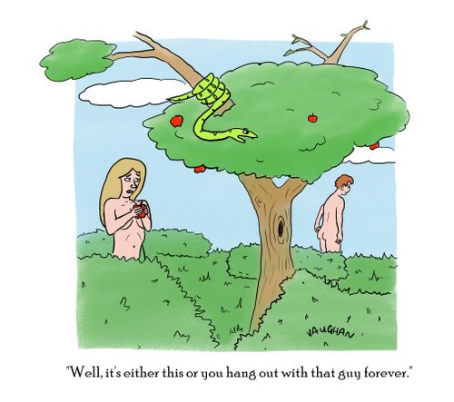 "Well, it's either this or you hang out with that guy forever."