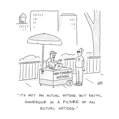 "It's not an actual hotdog, but digital ownership in a picture of an actual hotdog."