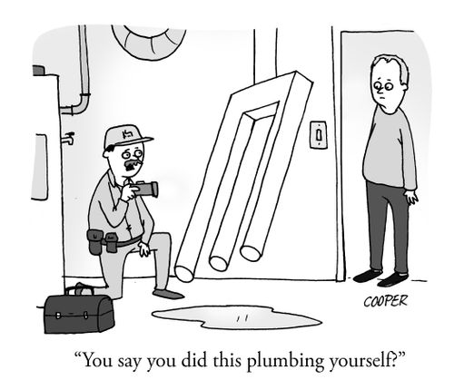 "You say you did this plumbing yourself?"