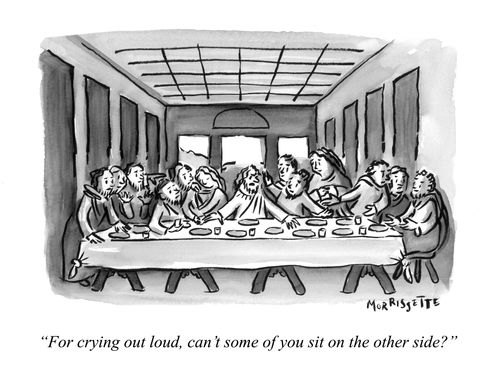 "For crying out loud, can't some of you sit on the other side?"