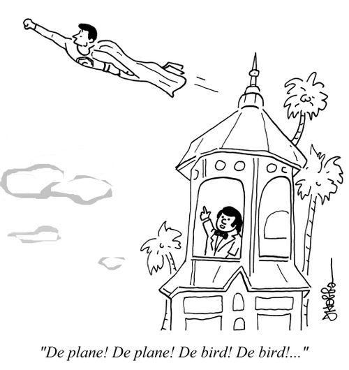 "De plane! De plane! De bird! De bird!...."
