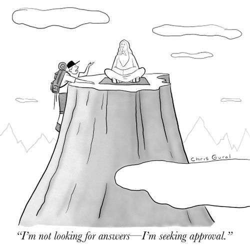 "I'm not looking for answers - I'm seeking approval."