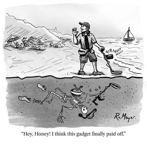 "Hey, Honey! I think this gadget finally paid off."