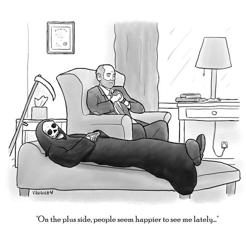 "On the plus side, people seem happier to see me lately..."