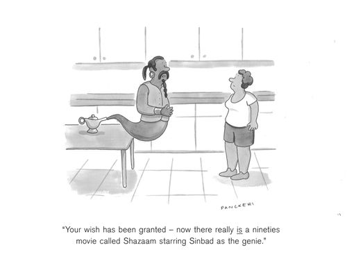 "Your wish has been granted – now there really is a nineties movie called Shazaam starring Sinbad as the genie."