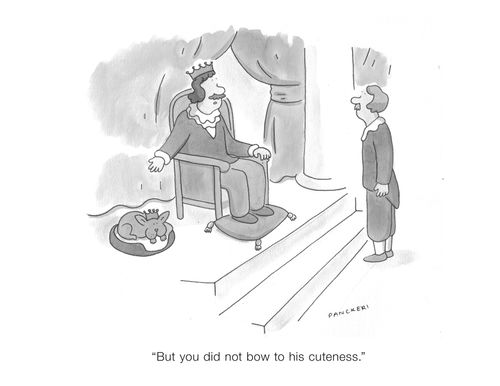 "But you did not bow to his cuteness."