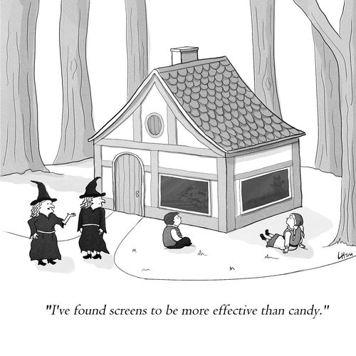 "I've found screens to be more effective than candy."