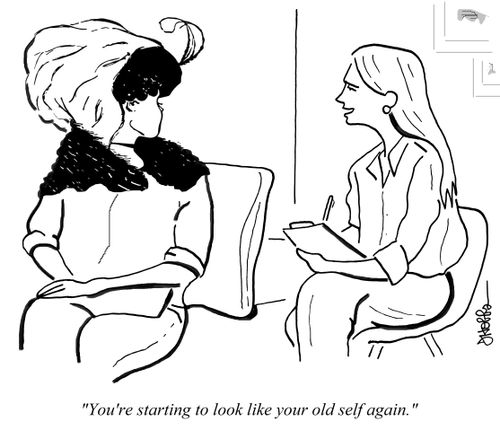 "You're starting to look like your old self again."