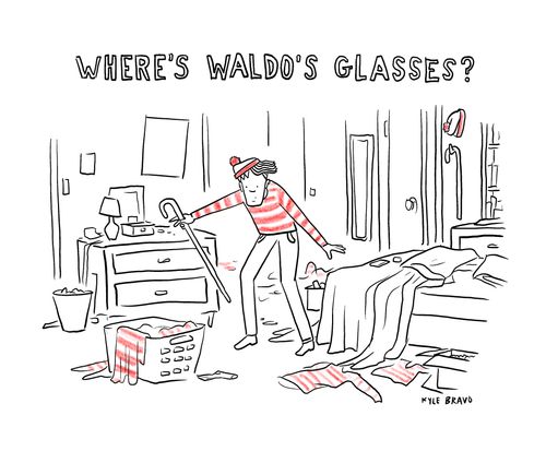 "Where's Waldo's glasses?"