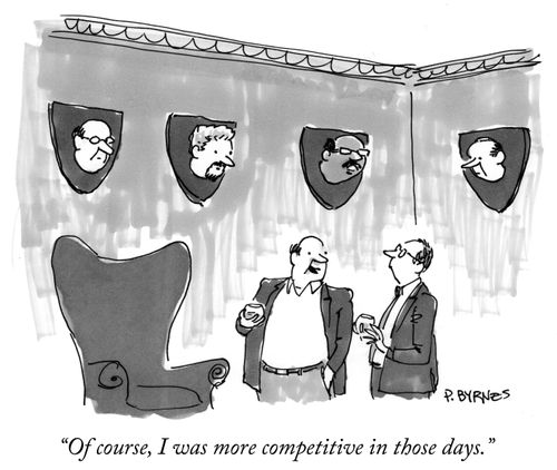"Of course, I was more competitive in those days."