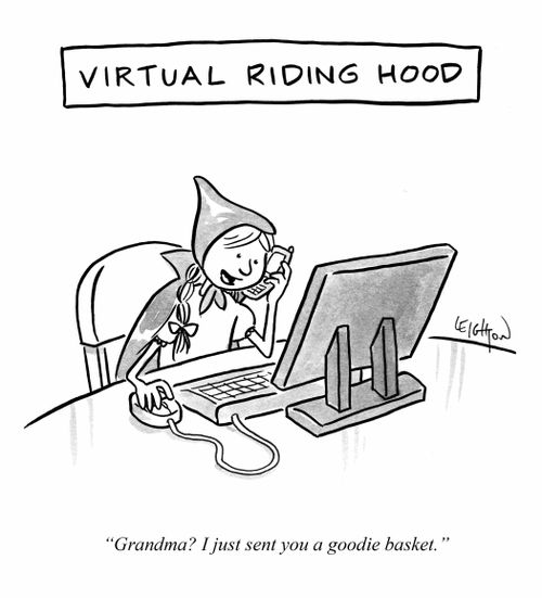 "Grandma? I just sent you a goodie basket."
