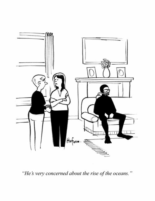 "He's very concerned about the rise of the oceans."