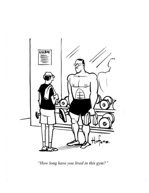 "How long have you lived in this gym?"