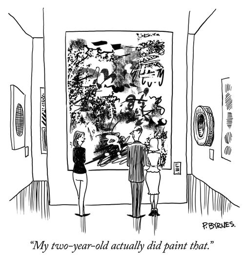 "My two-year-old actually did paint that."