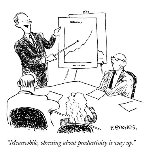 "Meanwhile, obsessing about productivity is way up."