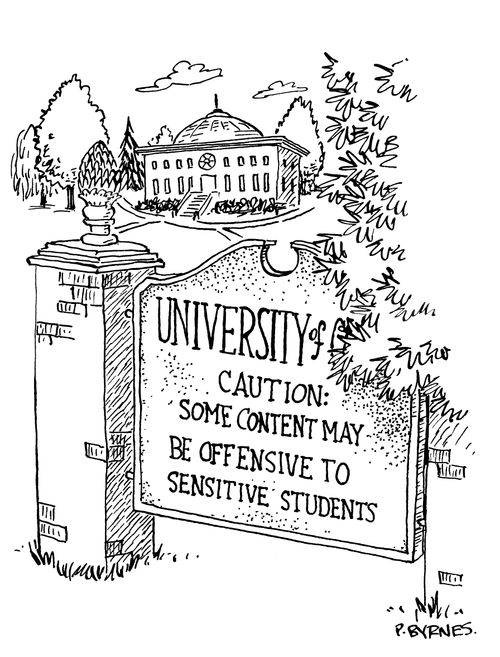 'Caution: Some content may be offensive to sensitive students.'