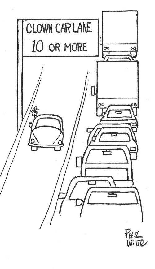 Clown Car Lane: 10 or More