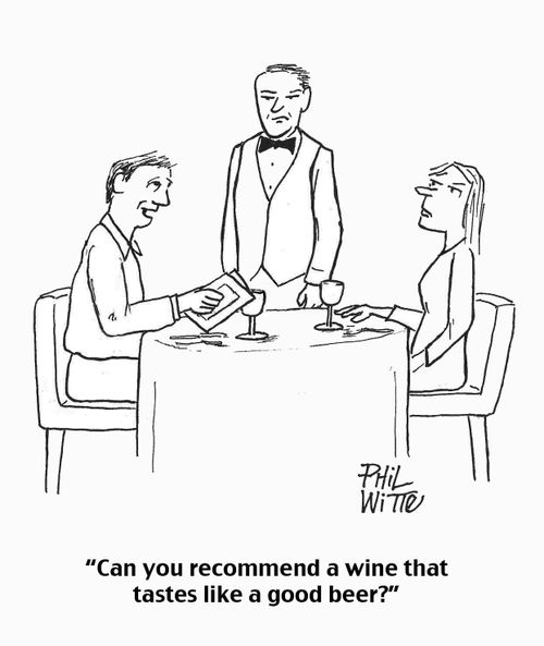 "Can you recommend a wine that tastes like a good beer?"
