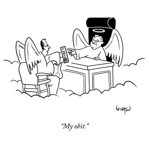 "My obit."