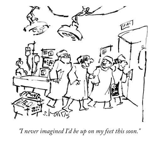 "I never imagined I'd be up on my feet this soon."