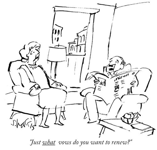 "Just what vows do you want to renew?"