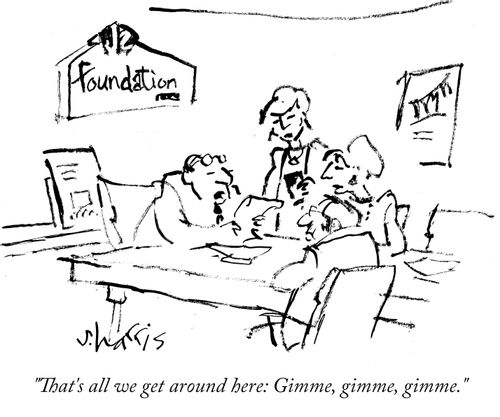 "That's all we get around here: Gimme, gimme, gimme."