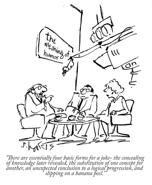 "There are essentially four basic forms for a joke."