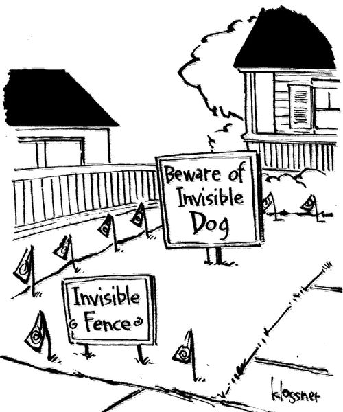 Beware of invisable dog