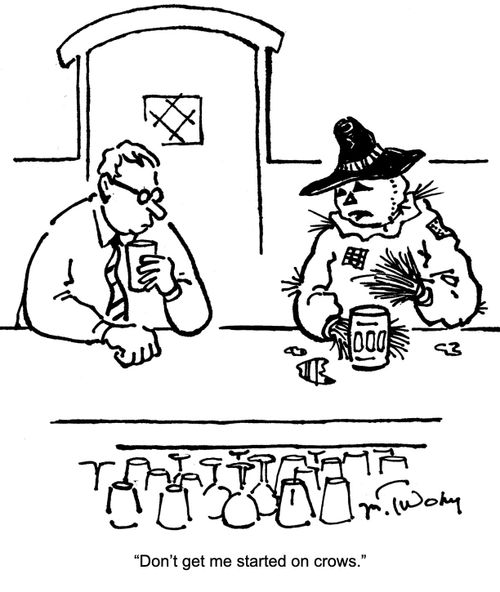 "Don't get me started on crows."
