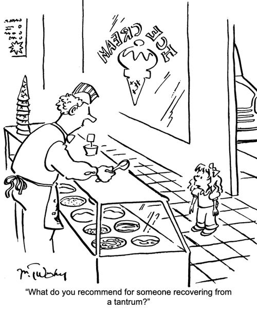 "What do you recommend for someone recovering from a tantrum?"
