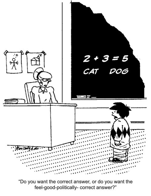 "Do you want the correct answer, or do you want the feel-good-politically-correct answer?"