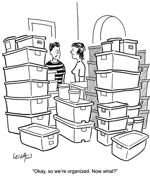 "Okay, so we're organized. Now what?"
