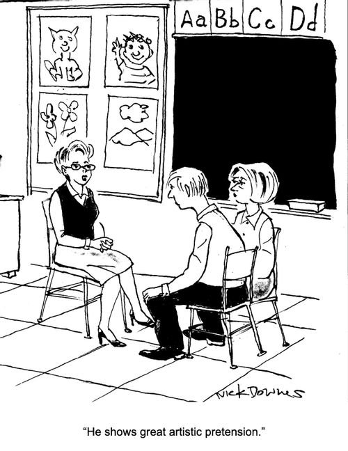 "He shows great artistic pretension."