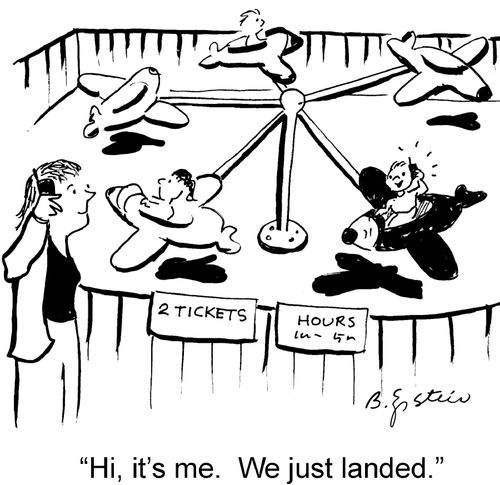 "Hi, it's me. We just landed."